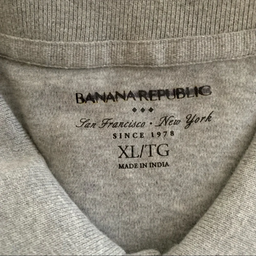 Banana Republic Mens gray x- large polo